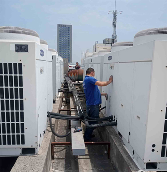 岭东中央空调制热和不制冷系统维修方法